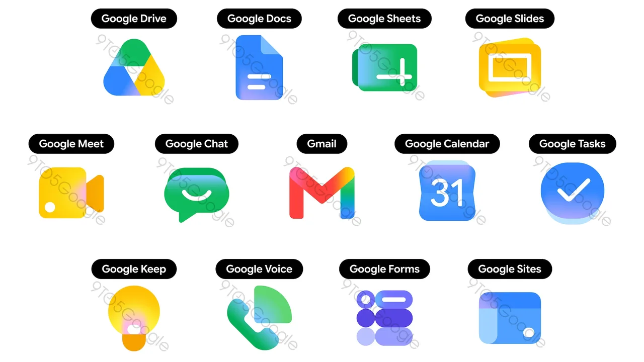 Google Uygulamalarının Logoları 13 Yeni Tasarımla Tamamen Değişiyor